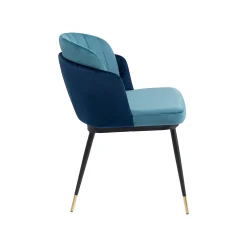 KARE Design Chaise Hojas Velours Bleu ^ Chaise