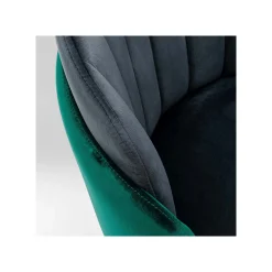KARE Design Chaise Hojas Velours Gris Et Vert ^ Chaise