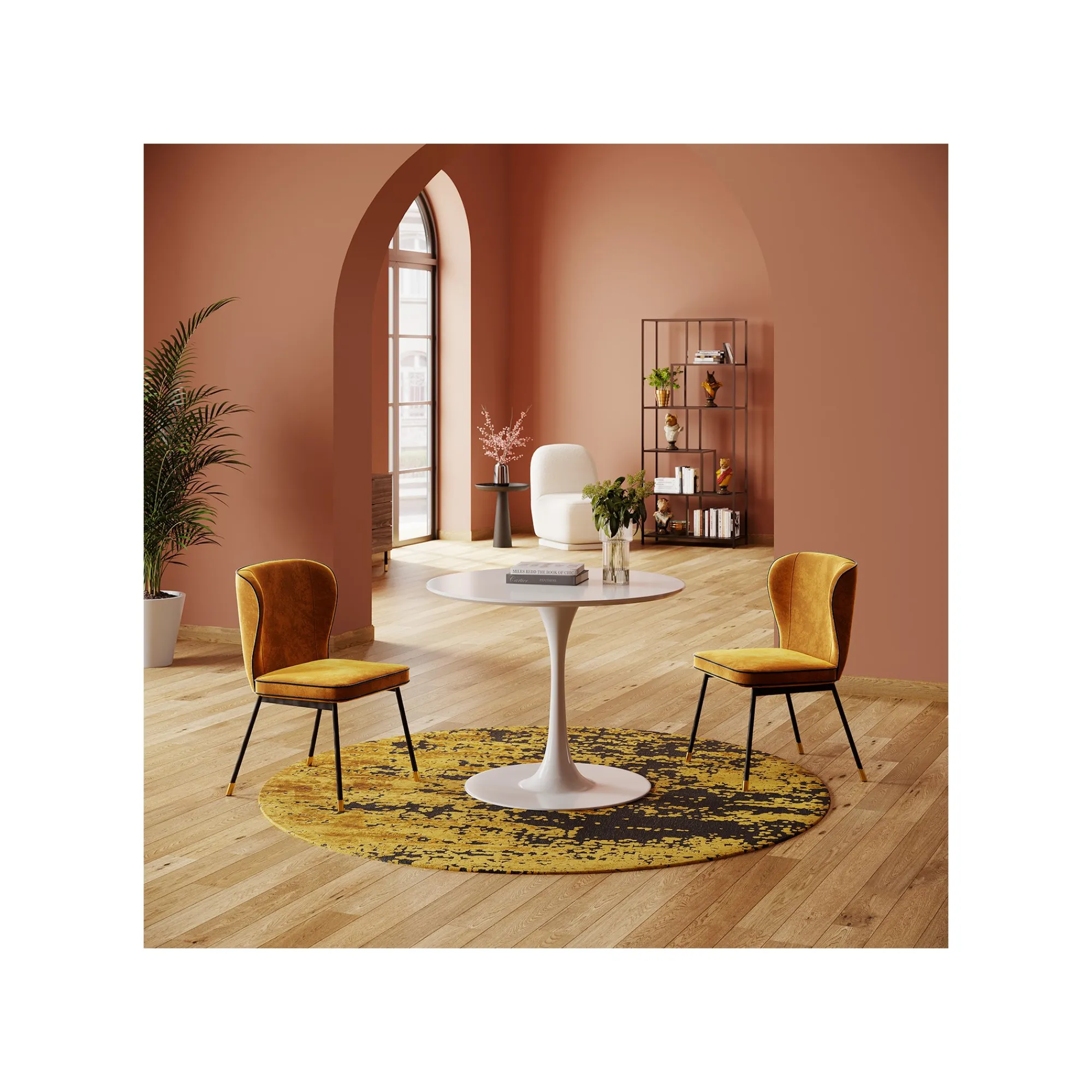 KARE Design Chaise Irina Velours Ocre ^ Chaise