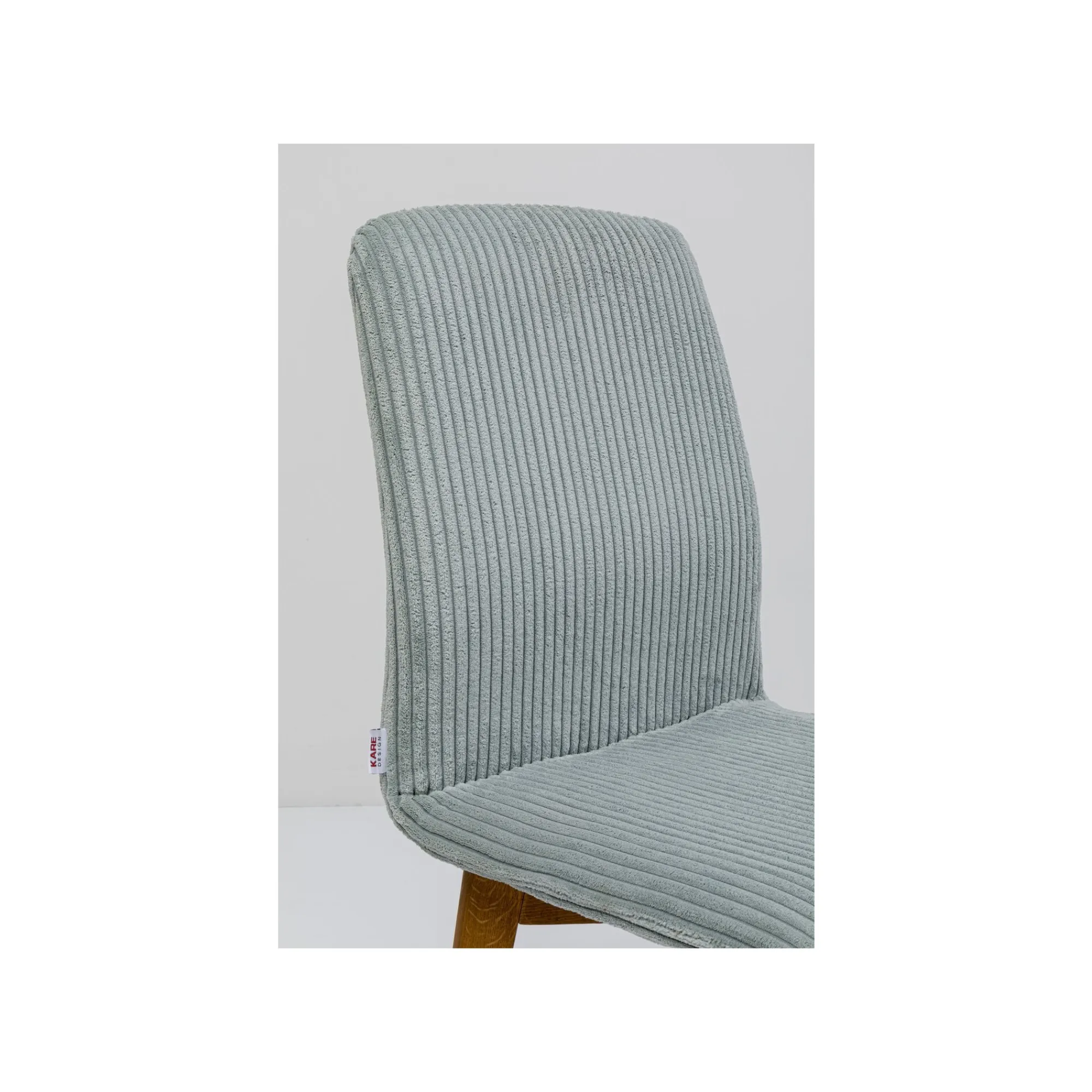 KARE Design Chaise Lara Cord Côtelée Bleue ^ Chaise