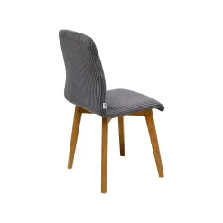 KARE Design Chaise Lara Cord Côtelée Grise ^ Chaise