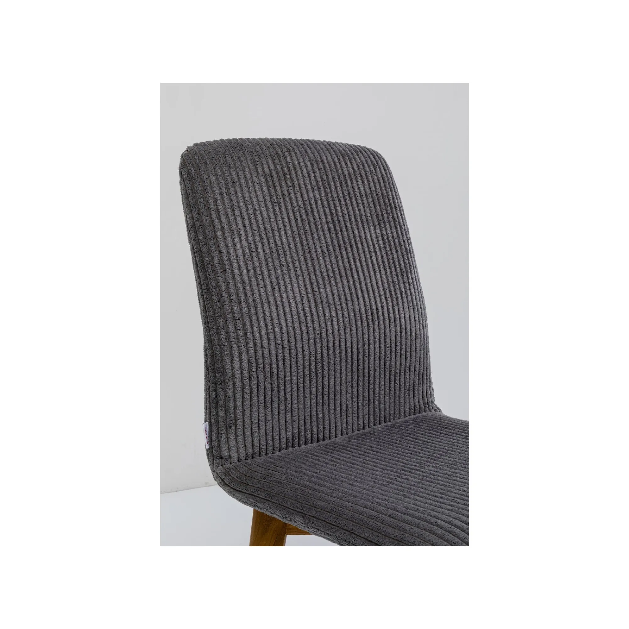 KARE Design Chaise Lara Cord Côtelée Grise ^ Chaise