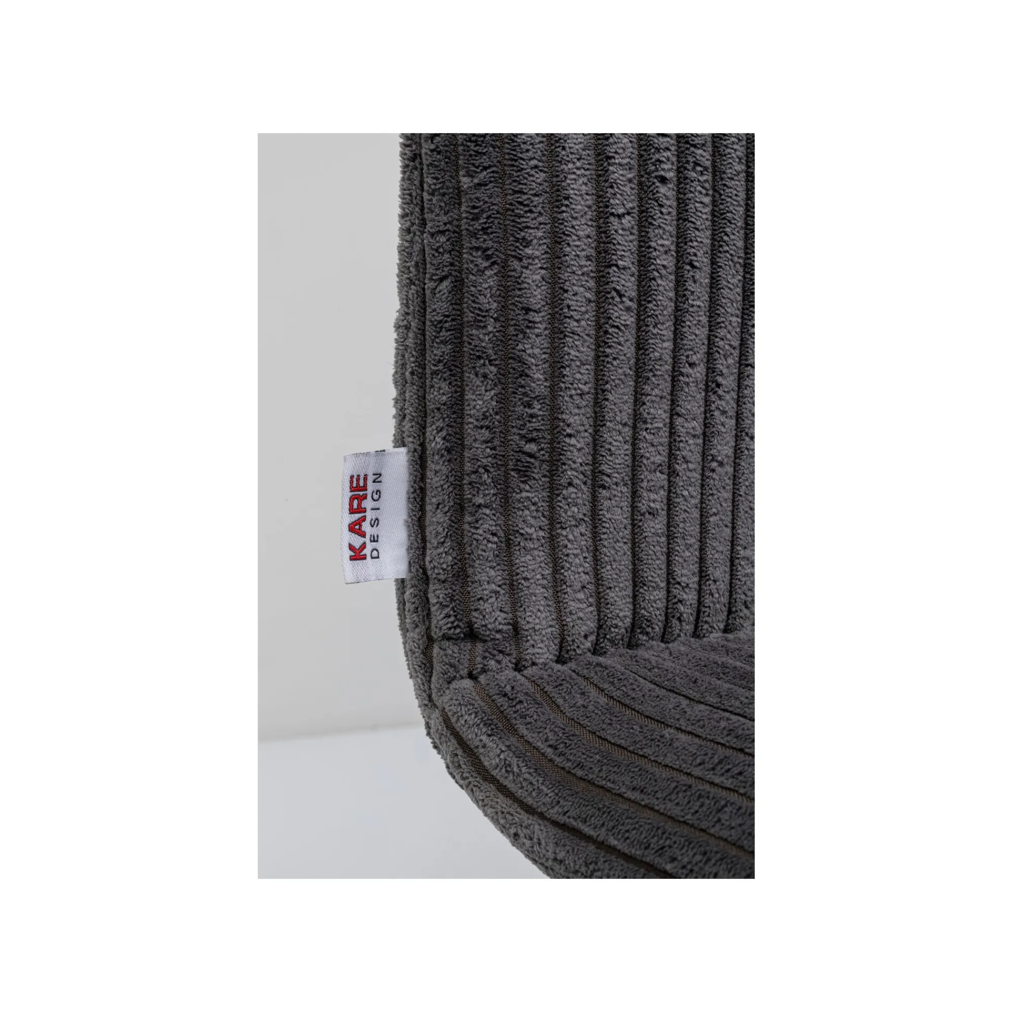 KARE Design Chaise Lara Cord Côtelée Grise ^ Chaise