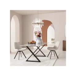 KARE Design Chaise Pivotante Baron Crème ^ Chaise