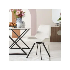 KARE Design Chaise Pivotante Baron Crème ^ Chaise