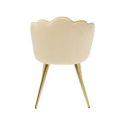 KARE Design Chaise Princess Velours Beige Et Dorée ^ Chaise