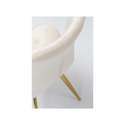 KARE Design Chaise Viva Velours Crème Et Or ^ Chaise