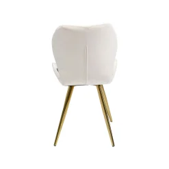 KARE Design Chaise Viva Velours Crème Et Or ^ Chaise