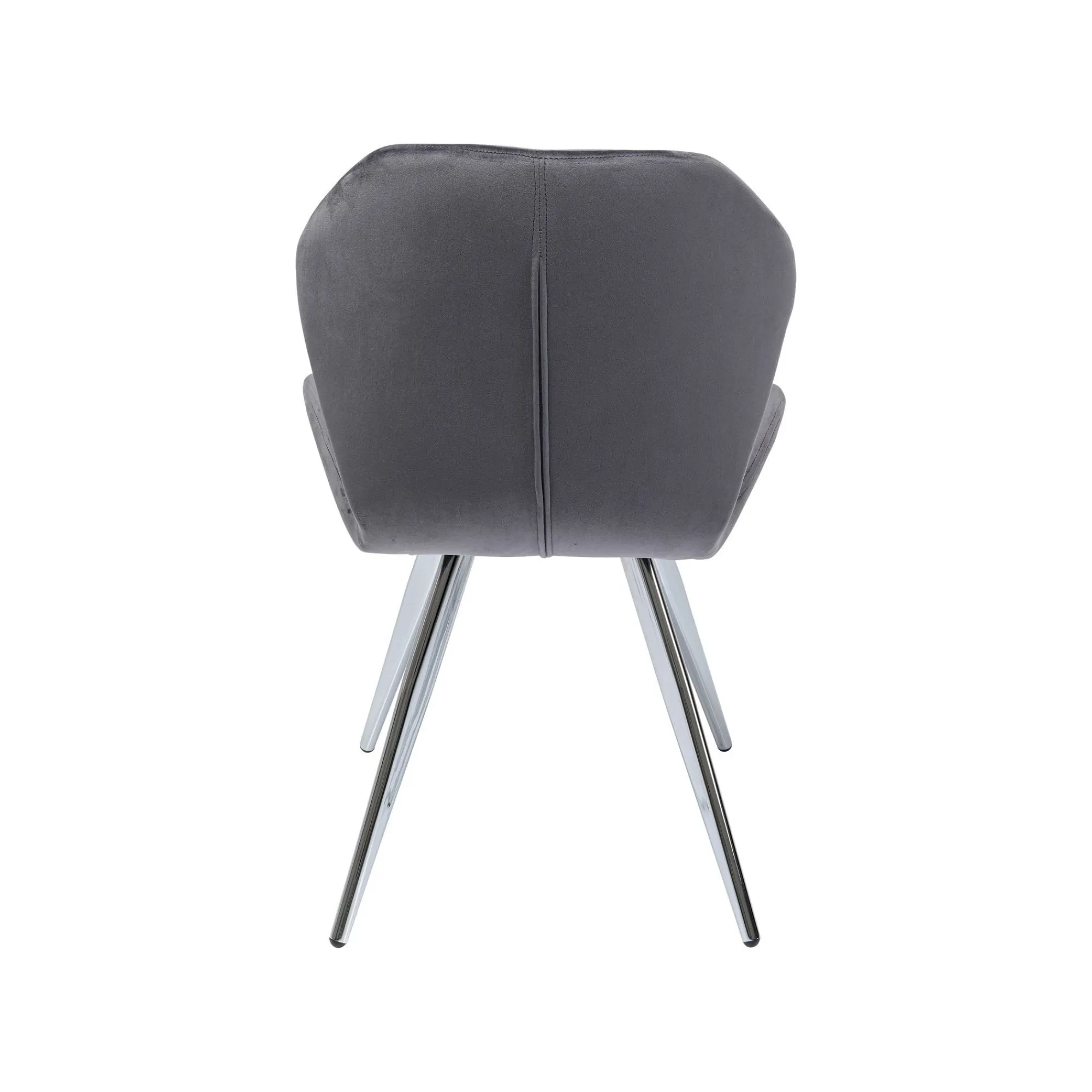KARE Design Chaise Viva Velours Gris Et Chrome ^ Chaise