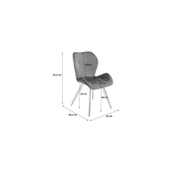 KARE Design Chaise Viva Velours Marron Et Noir ^ Chaise