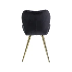 KARE Design Chaise Viva Velours Noir Et Or ^ Chaise