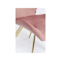KARE Design Chaise Viva Velours Rose Et Or ^ Chaise