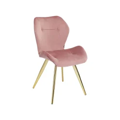 KARE Design Chaise Viva Velours Rose Et Or ^ Chaise