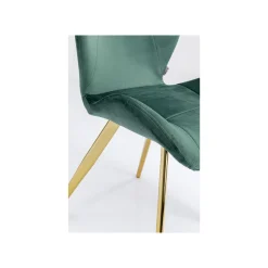 KARE Design Chaise Viva Velours Vert Et Or ^ Chaise