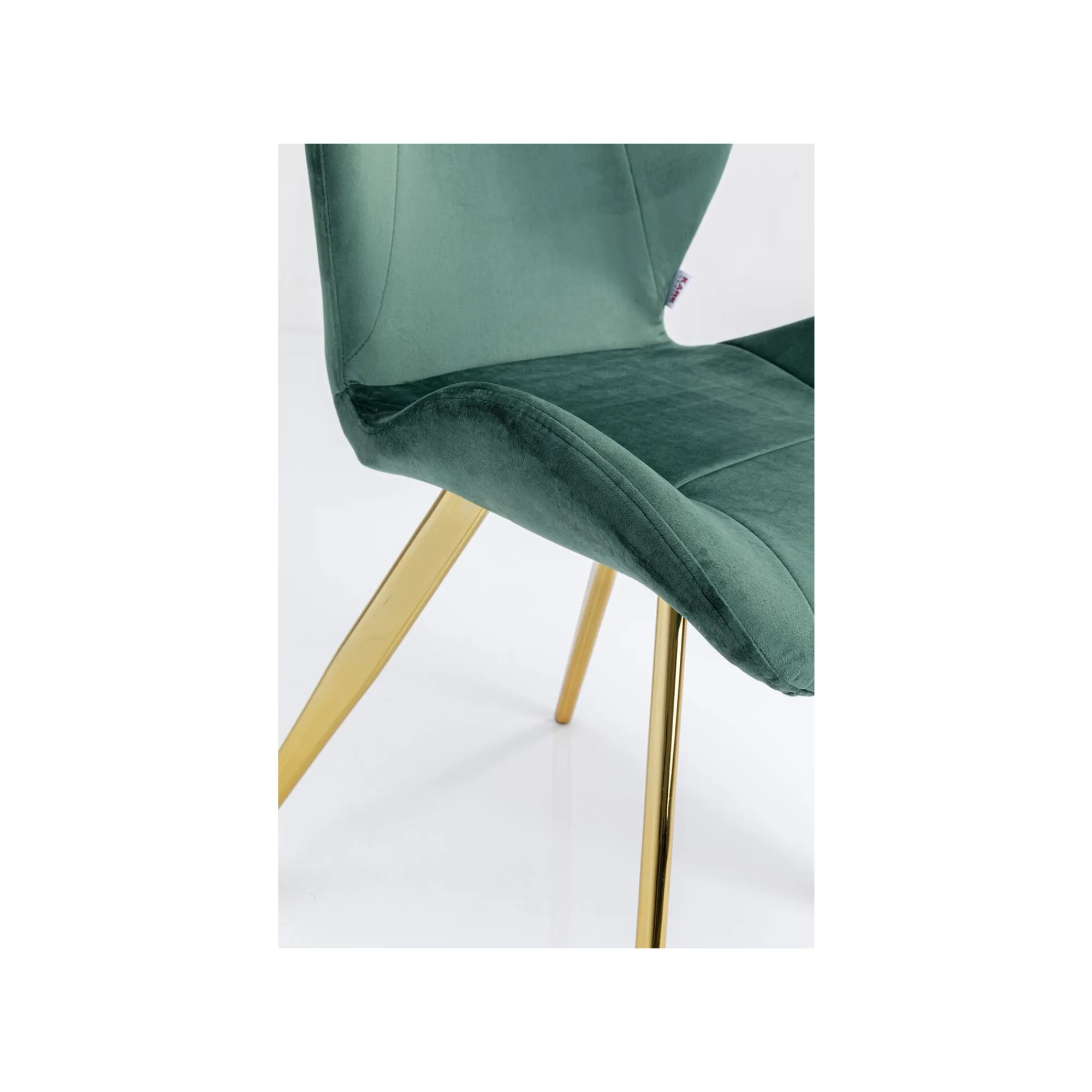 KARE Design Chaise Viva Velours Vert Et Or ^ Chaise
