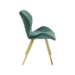 KARE Design Chaise Viva Velours Vert Et Or ^ Chaise