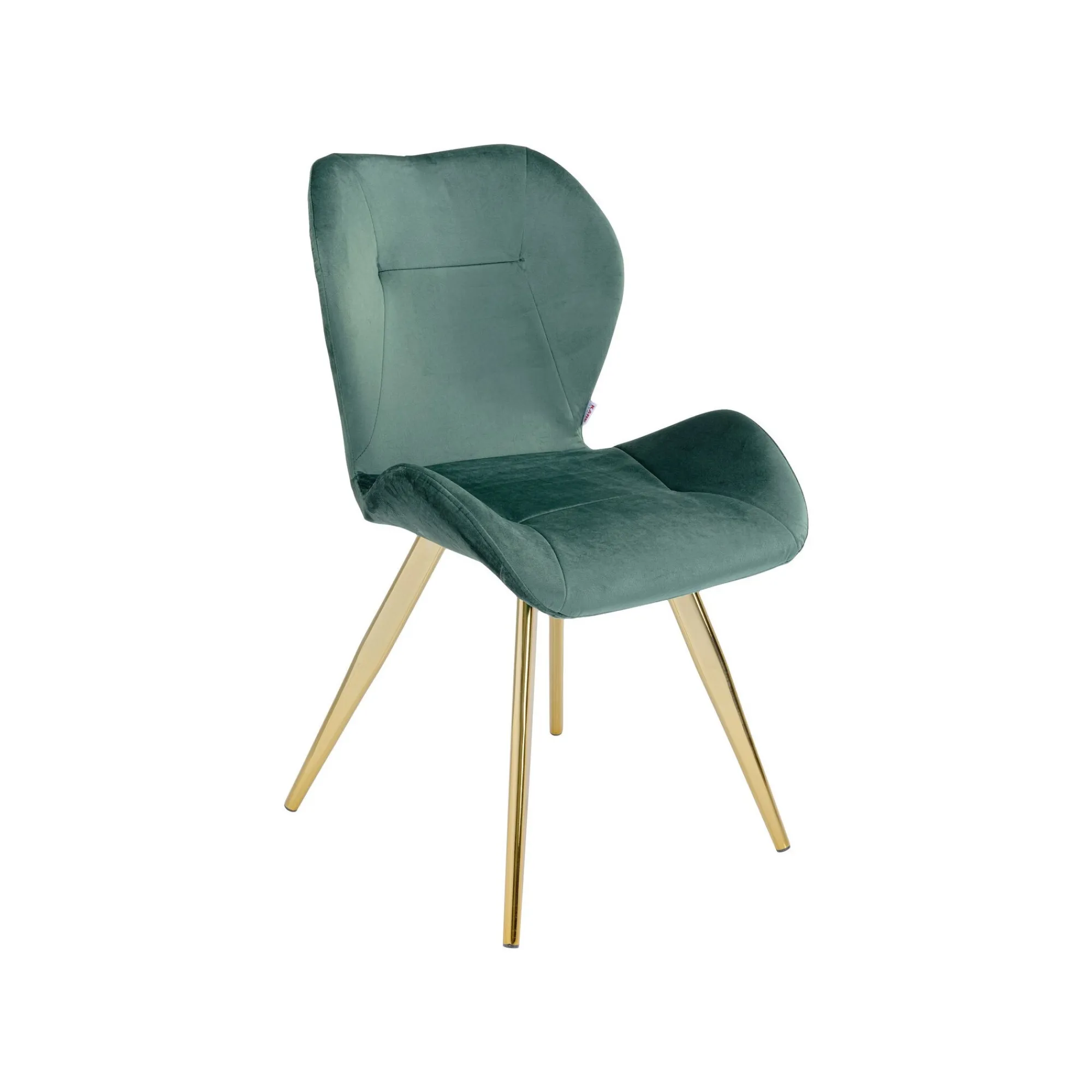 KARE Design Chaise Viva Velours Vert Et Or ^ Chaise