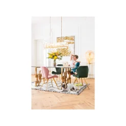 KARE Design Chaise Viva Velours Vert Et Or ^ Chaise