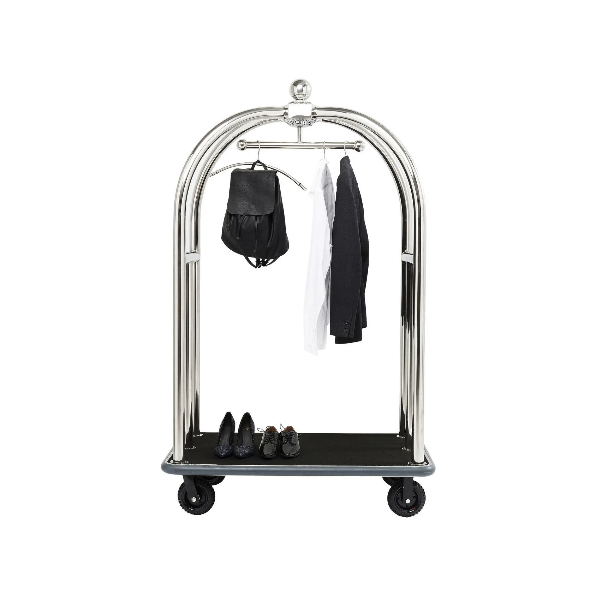 KARE Design Chariot à Bagages VIP Argent ^ Portemanteau|Commode & Chiffonnier