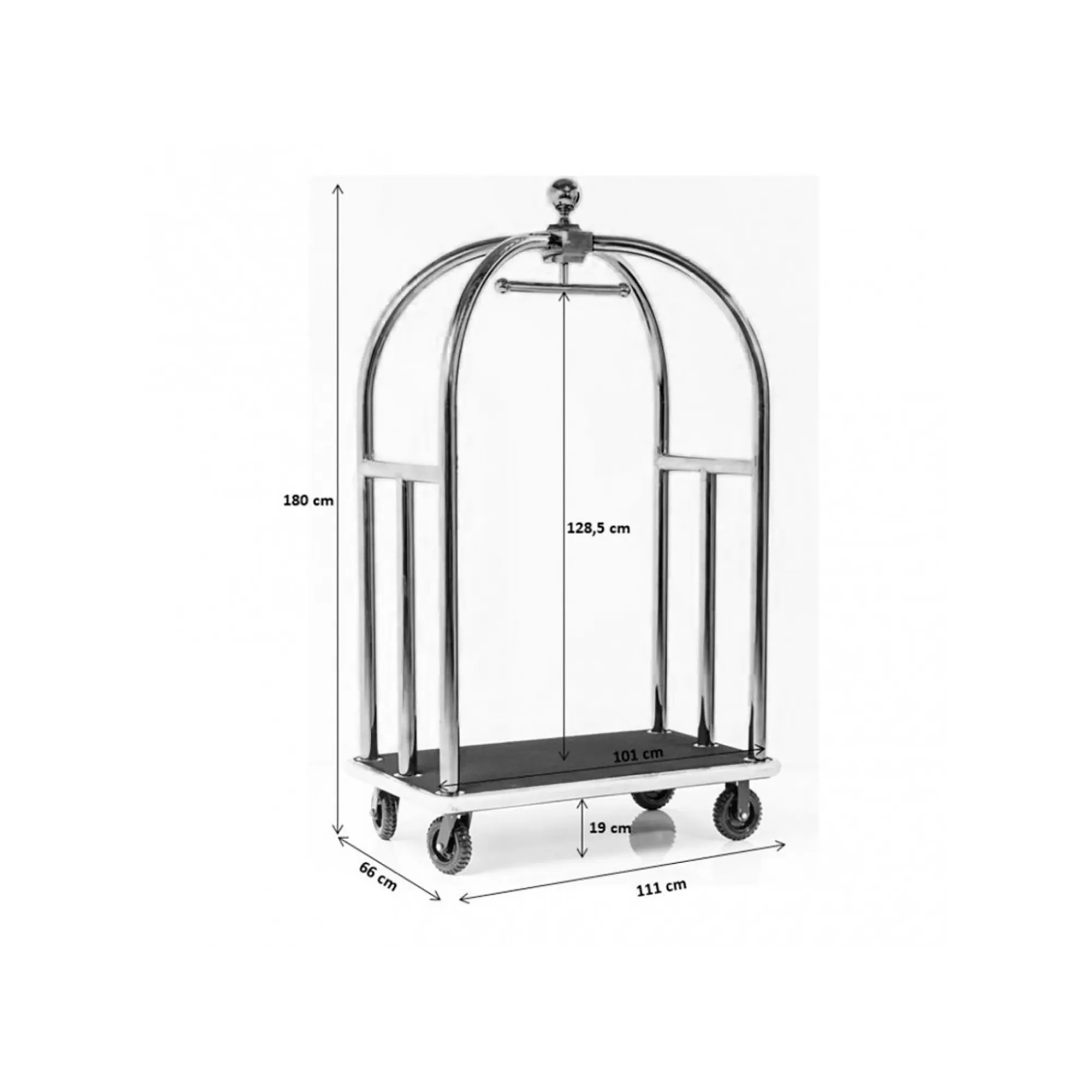 KARE Design Chariot à Bagages VIP Noir ^ Portemanteau|Commode & Chiffonnier