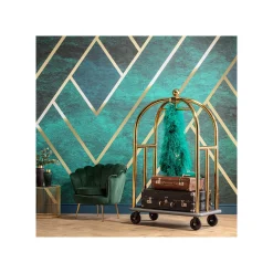 KARE Design Chariot à Bagages VIP Or ^ Portemanteau|Commode & Chiffonnier