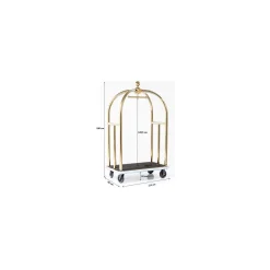 KARE Design Chariot à Bagages VIP Or ^ Portemanteau|Commode & Chiffonnier
