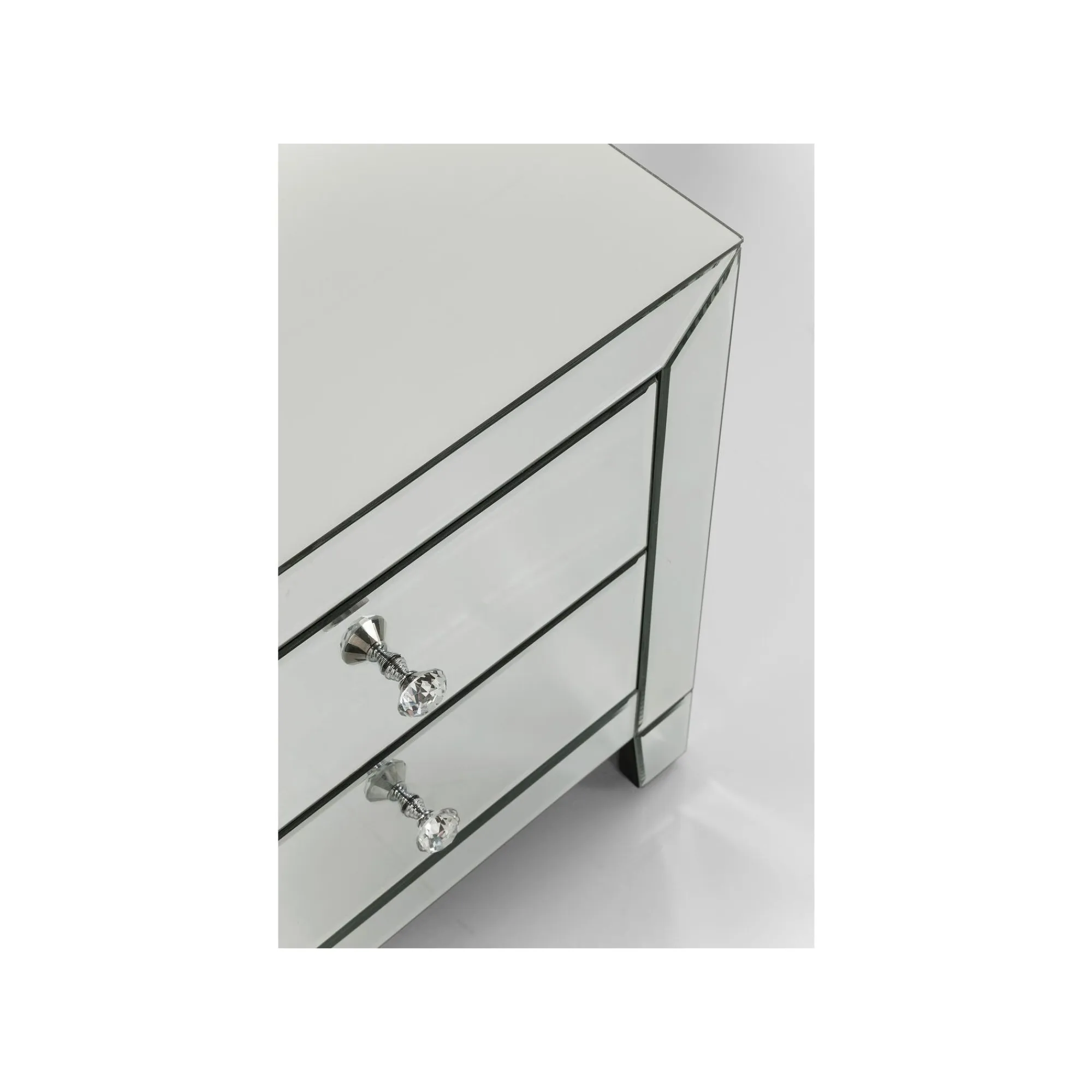 KARE Design Chevet Luxury 2 Tiroirs Argent ^ Table D'Appoint & De Chevet