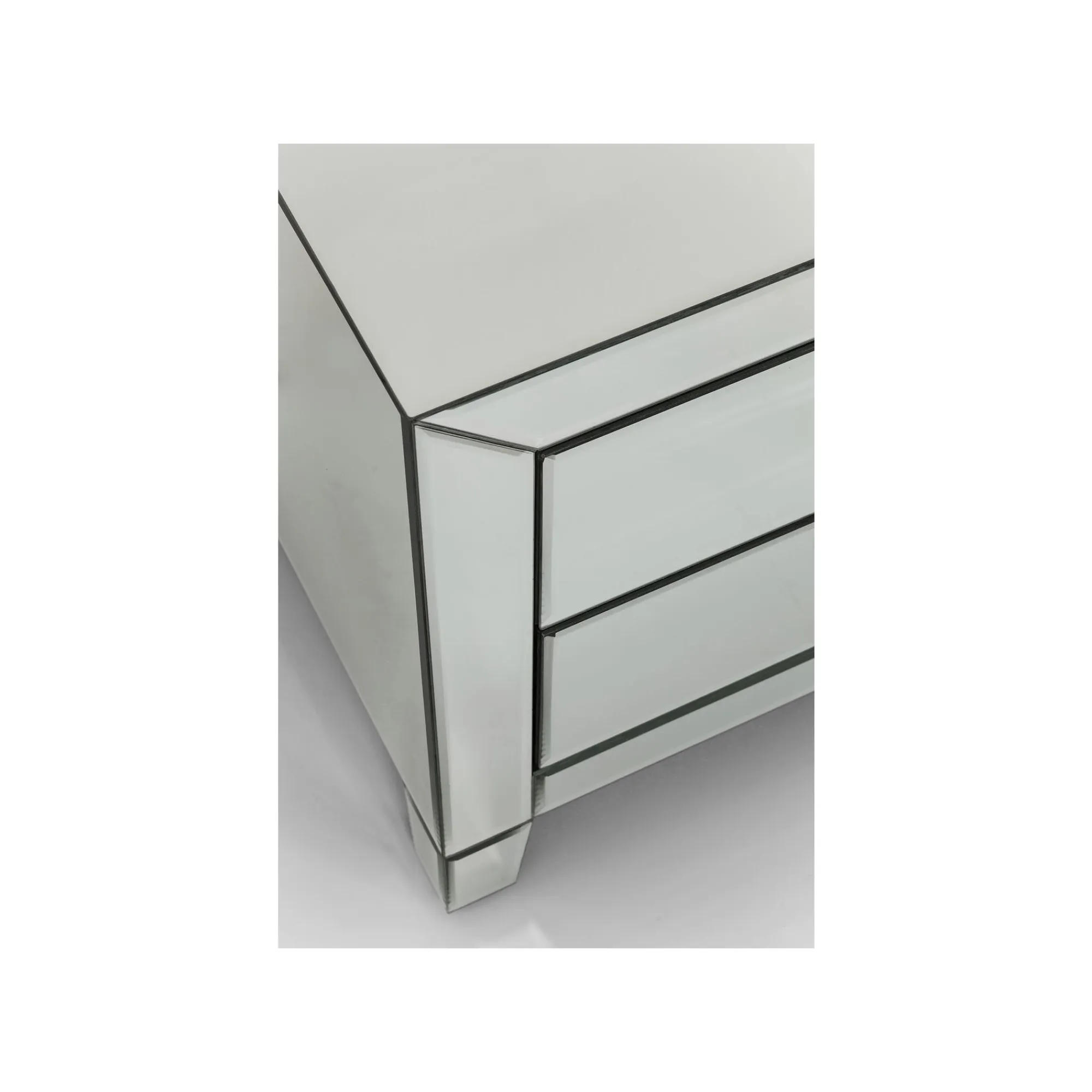 KARE Design Chevet Luxury 2 Tiroirs Argent ^ Table D'Appoint & De Chevet