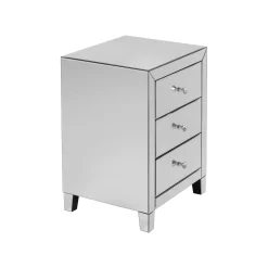 KARE Design Chevet Luxury 3 Tiroirs Argent ^ Table D'Appoint & De Chevet