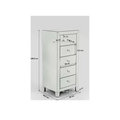 KARE Design Chiffonnier Luxury Argent ^ Commode & Chiffonnier