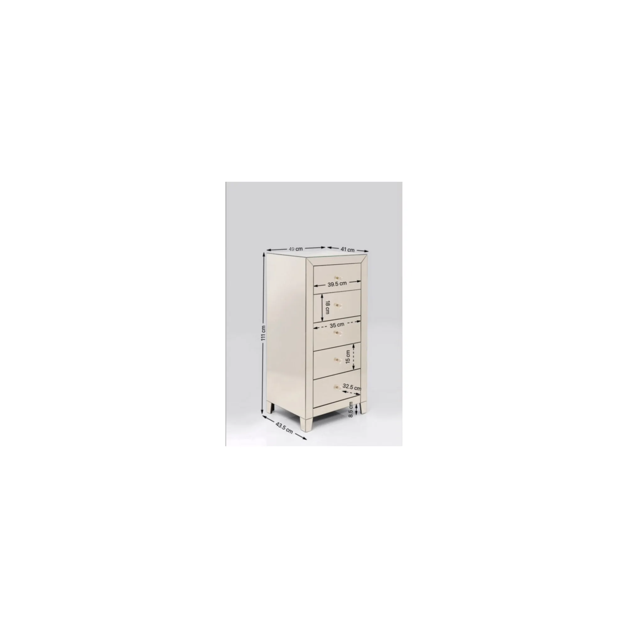 KARE Design Chiffonnier Luxury Champagne ^ Commode & Chiffonnier