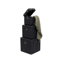 KARE Design Coffres Voyage Noirs Set De 3 ^ Coffre & Malle|Boîte