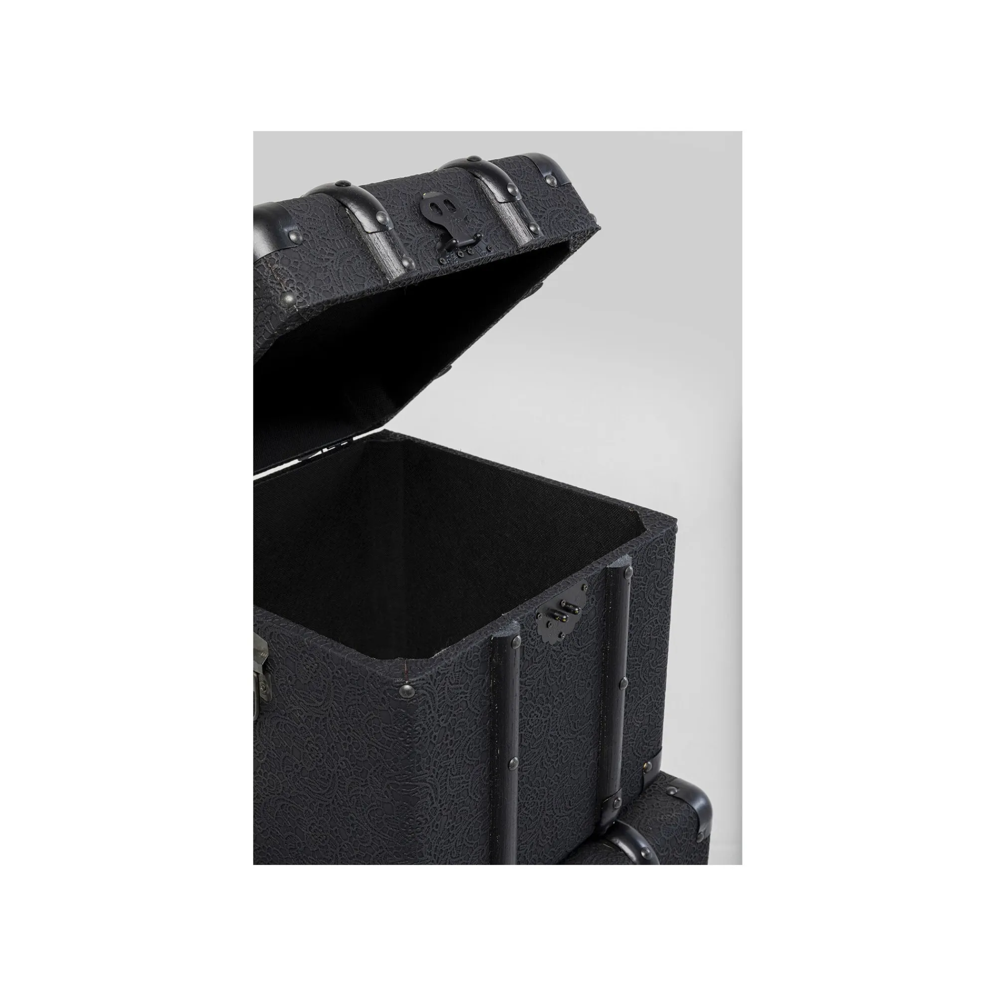 KARE Design Coffres Voyage Noirs Set De 3 ^ Coffre & Malle|Boîte