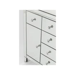 KARE Design Commode Luxury Argent 2 Portes 6 Tiroirs ^ Commode & Chiffonnier
