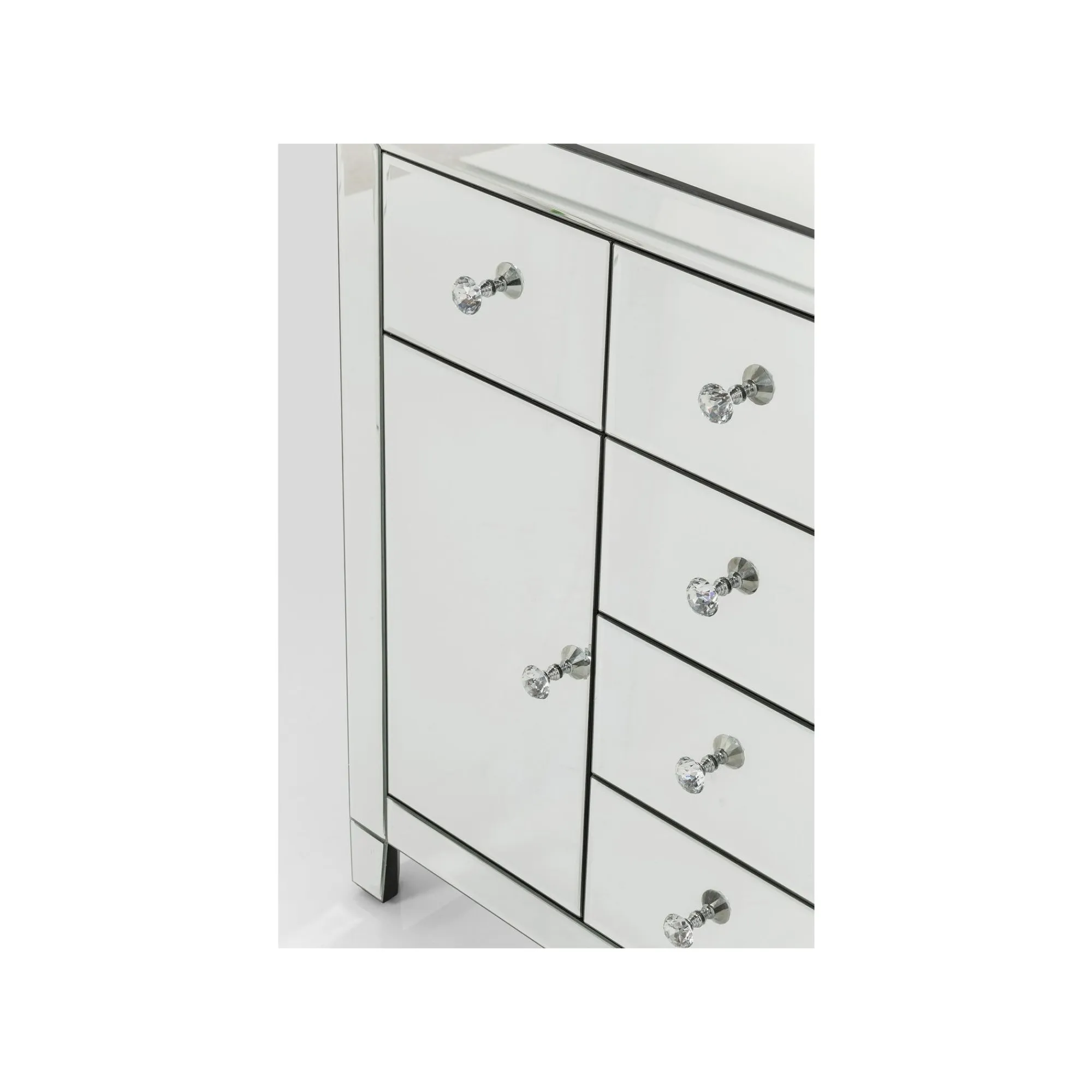 KARE Design Commode Luxury Argent 2 Portes 6 Tiroirs ^ Commode & Chiffonnier