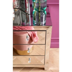 KARE Design Commode Luxury Argent 3 Tiroirs ^ Commode & Chiffonnier