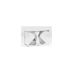 KARE Design Console Gloria 140x45cm Chromée ^ Console