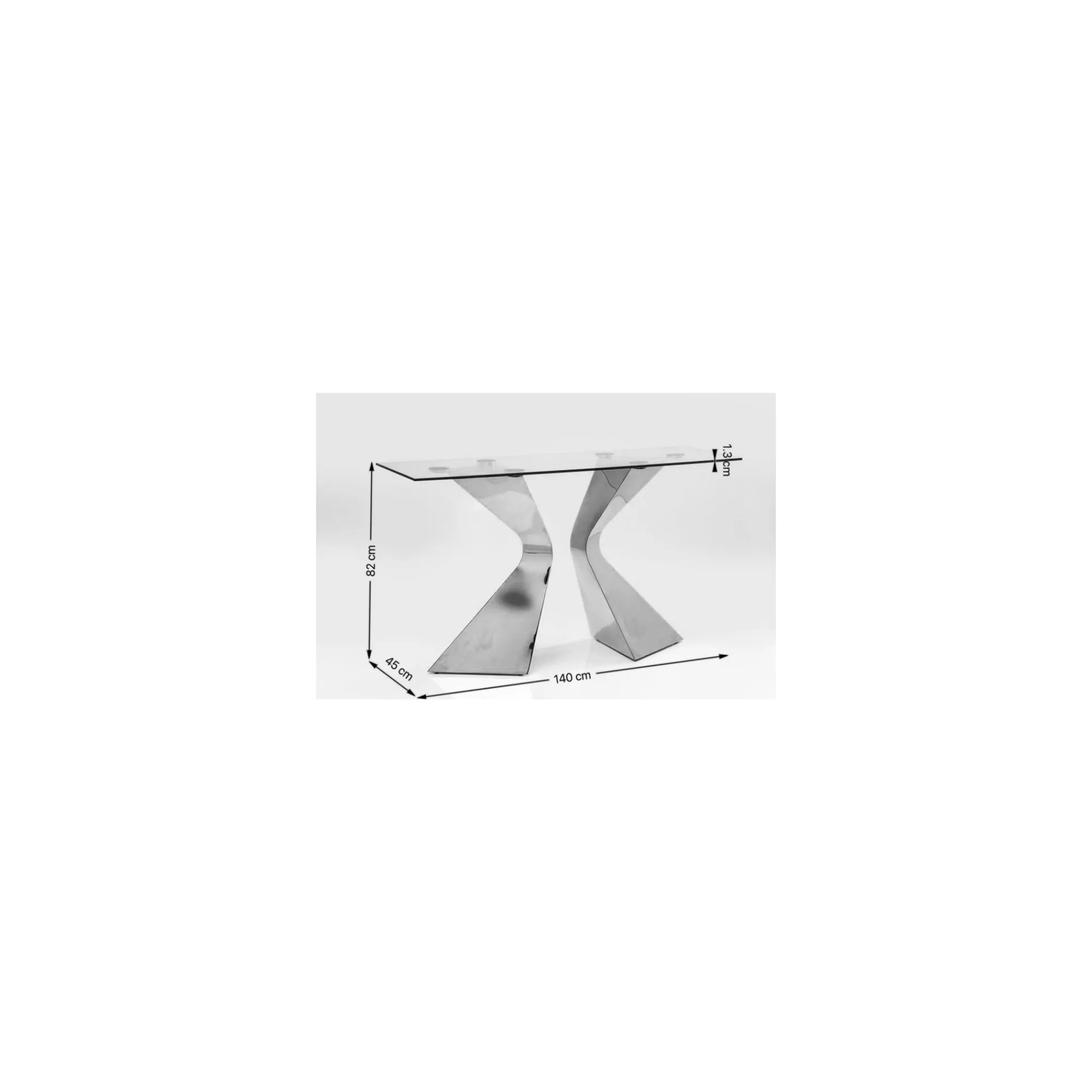 KARE Design Console Gloria 140x45cm Grès Noir ^ Console