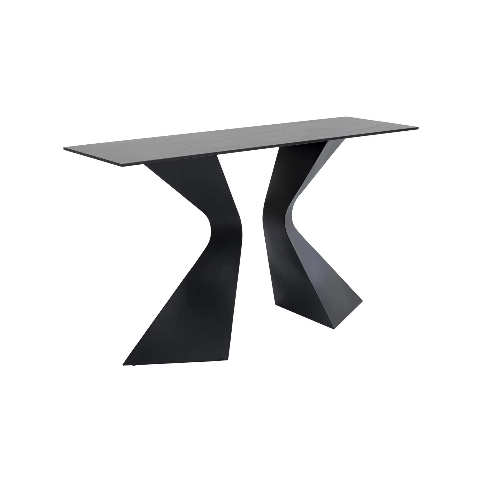 KARE Design Console Gloria 140x45cm Grès Noir ^ Console