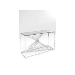 KARE Design Console Laser 120x40cm Argentée ^ Console
