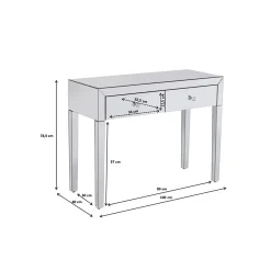 KARE Design Console Luxury 100x40cm Argentée ^ Console