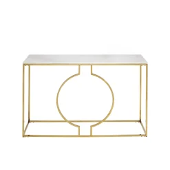 KARE Design Console Miami Loft 120x35cm Blanche Et Dorée ^ Console