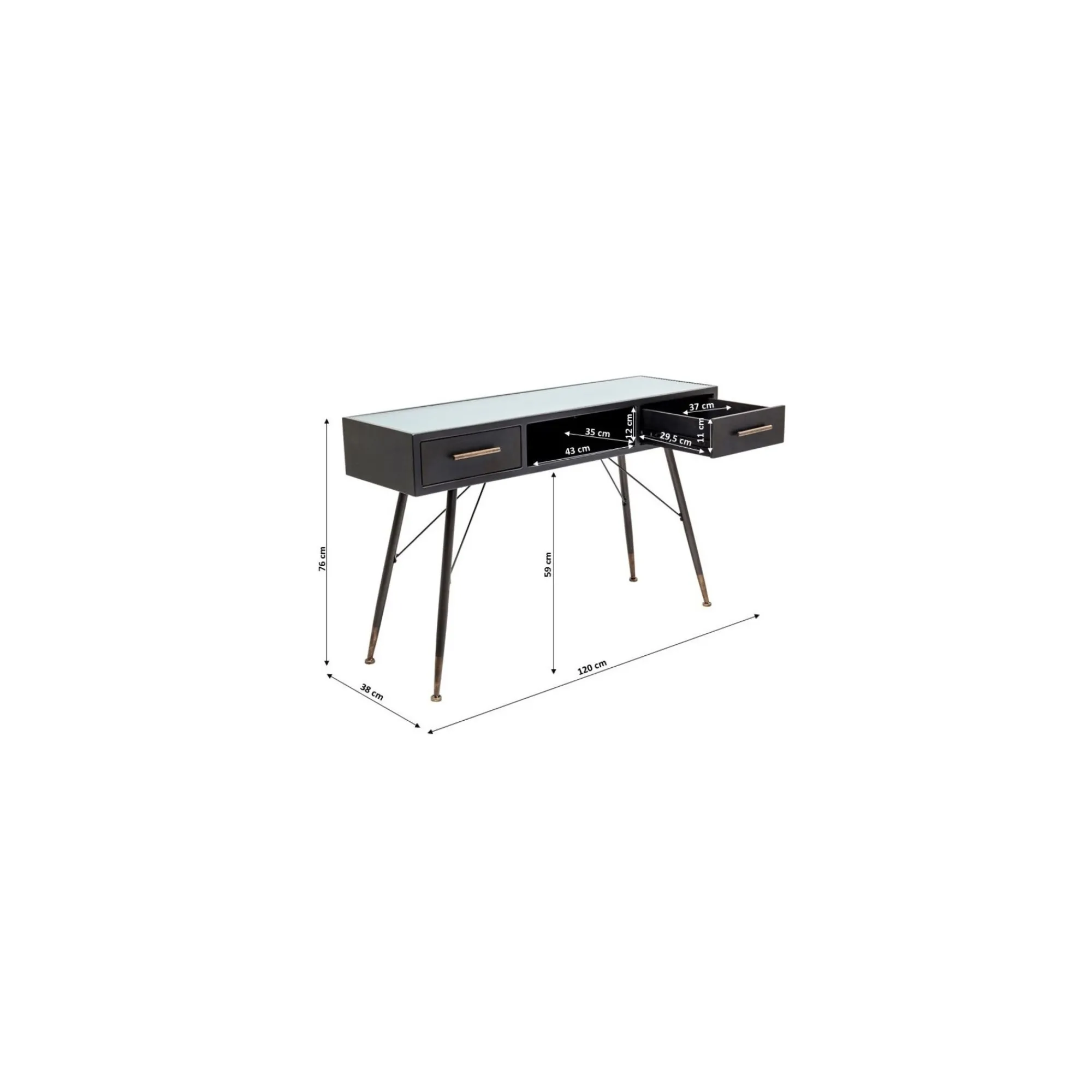 KARE Design Console/bureau La Gomera 120x35cm ^ Console|Bureau