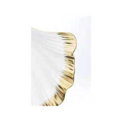 KARE Design Coupe Feuille De Ginkgo Bordure Dorée ^ Vaisselle