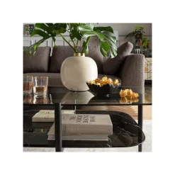 KARE Design Coupe Fleur Dorée Et Noire 25cm ^ Vaisselle