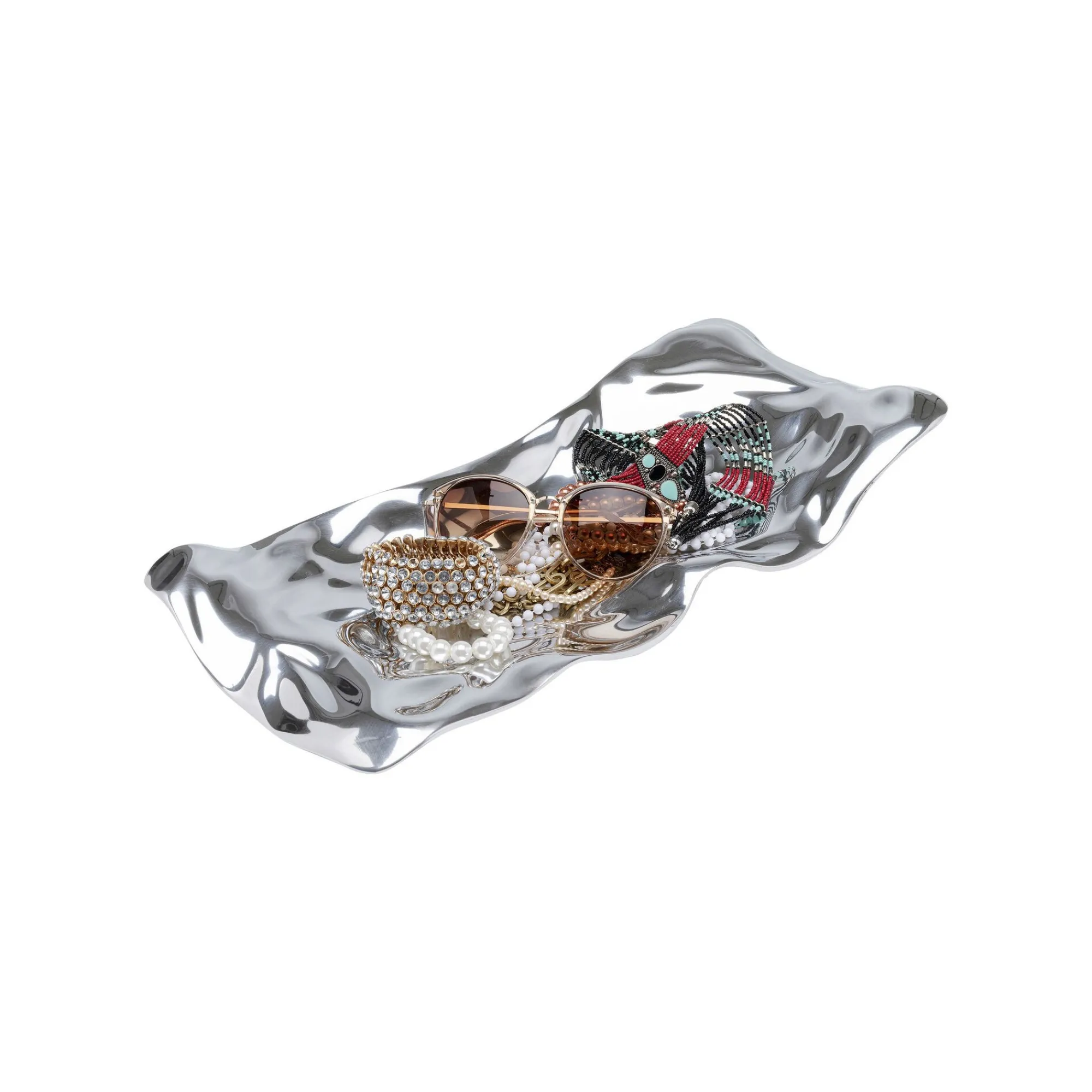 KARE Design Coupe Jade Argentée 48x22cm ^ Vaisselle
