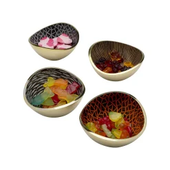 KARE Design Coupes Samba Crackle Set De 4 ^ Vaisselle