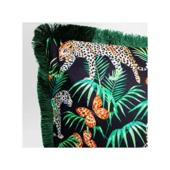 KARE Design Coussin à Franges Jungle Léopards ^ Coussin & Plaid