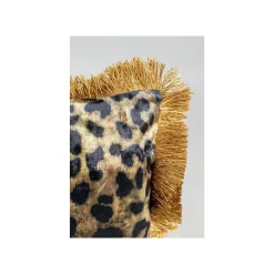 KARE Design Coussin à Franges Léopard ^ Coussin & Plaid