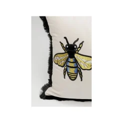 KARE Design Coussin Blanc Trois Abeilles ^ Coussin & Plaid